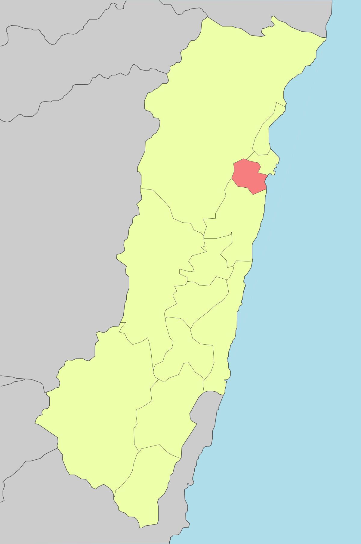Kaart van hualien Taiwan