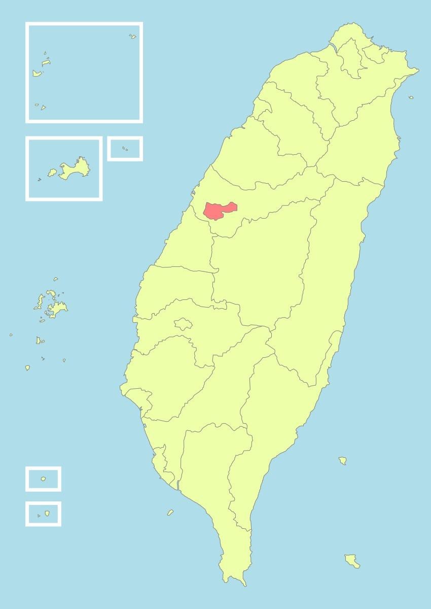 Kaart van taichung Taiwan