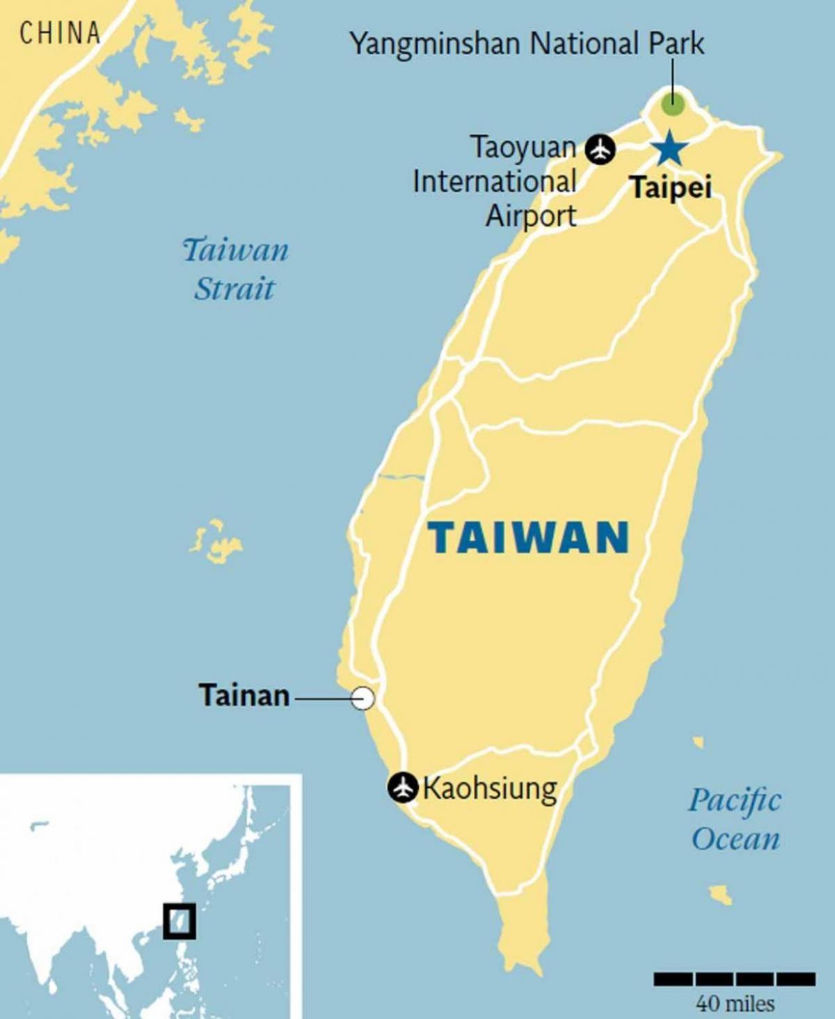 Tainan Taiwan kaart