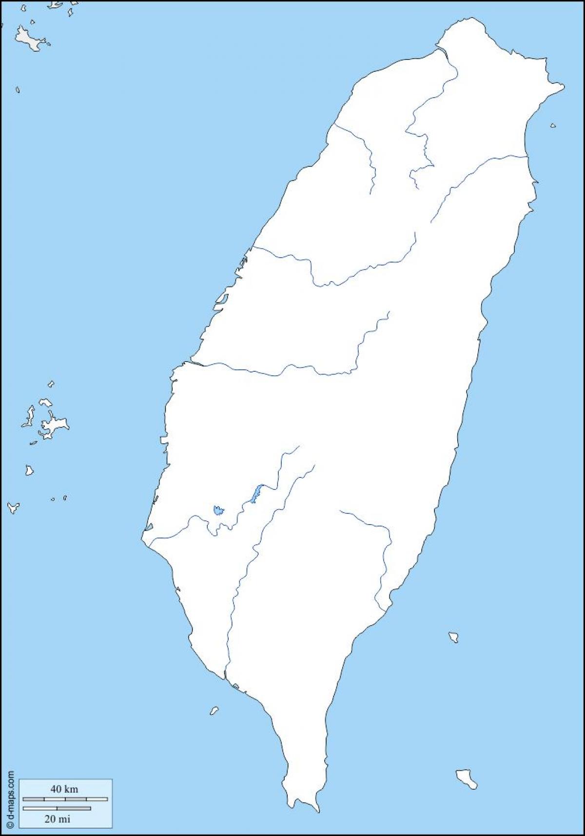 Kaart van Taiwan overzicht