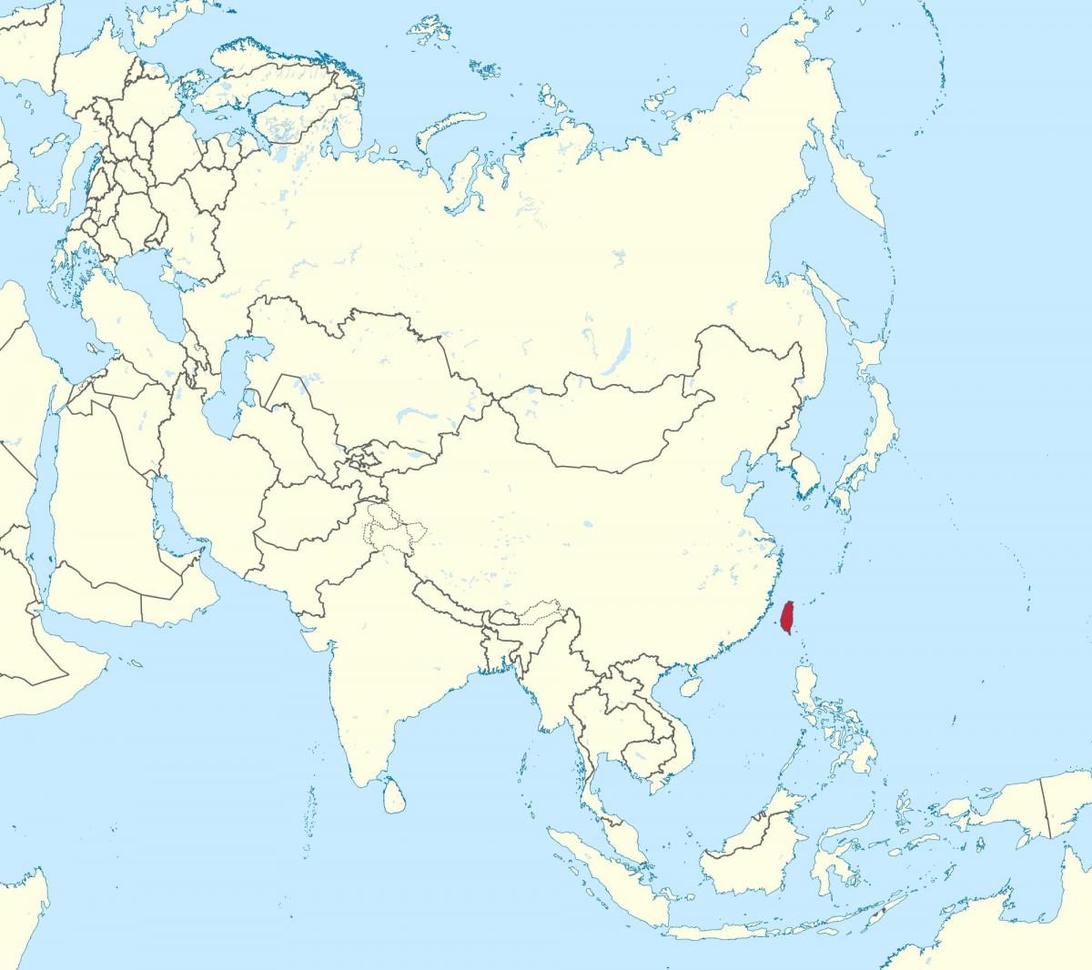 Taiwan kaart in azië