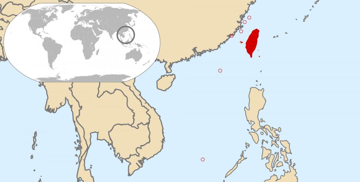 Taiwan wereldwijde kaart