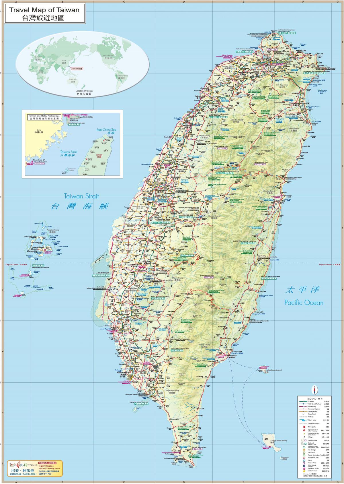 Taiwan reisgids kaart