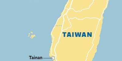 Kaart van tainan city Taiwan