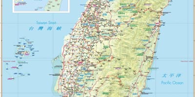 Kaart van Taiwan attractie