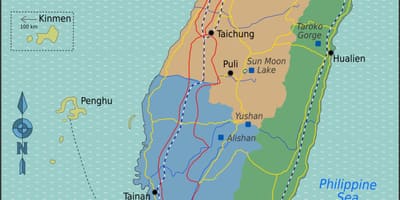Taiwan toeristische attracties kaart