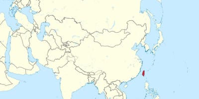 Taiwan kaart in azië