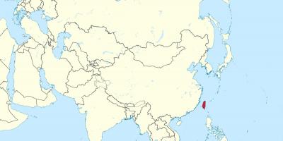 Taiwan kaart in azië