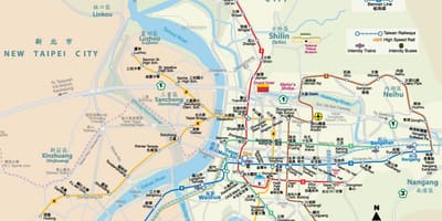 Taiwan mrt-station kaart