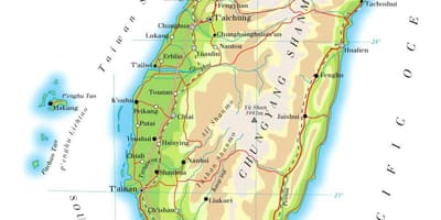Taiwan snelweg kaart