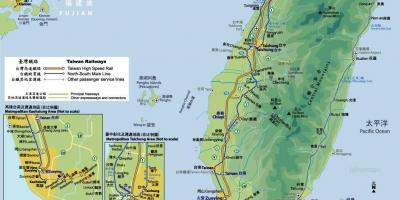 Treinstation kaart van Taiwan