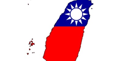 Kaart van Taiwan vlag