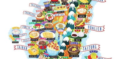 Kaart van Taiwan food